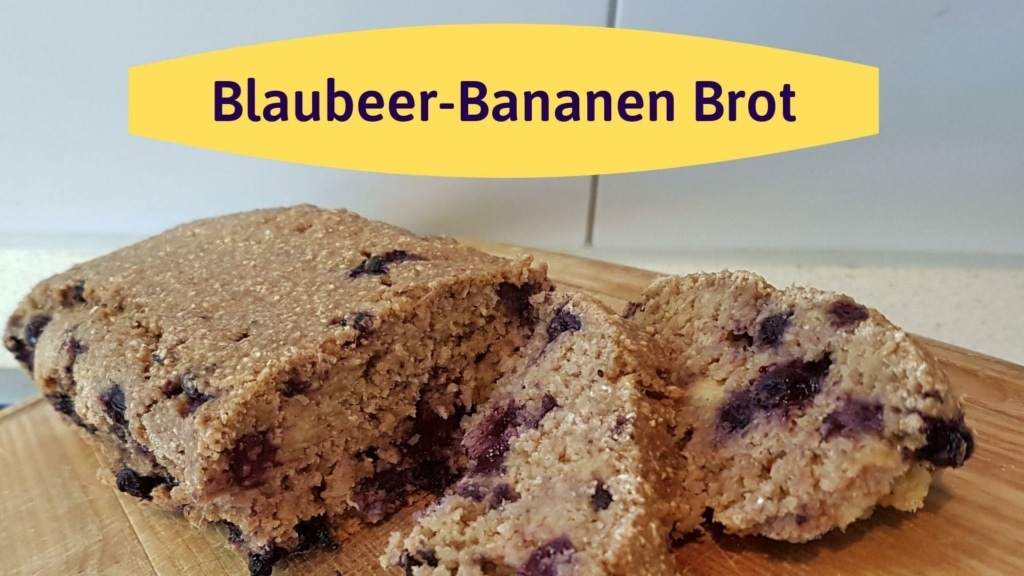 Sliced blueberry banana bread