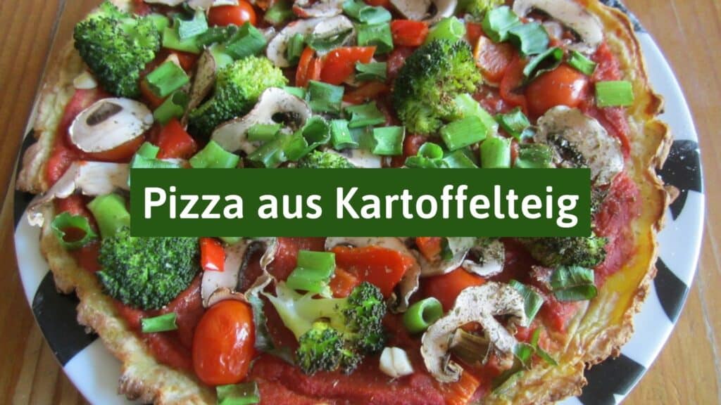 Potato pizza with vegetables