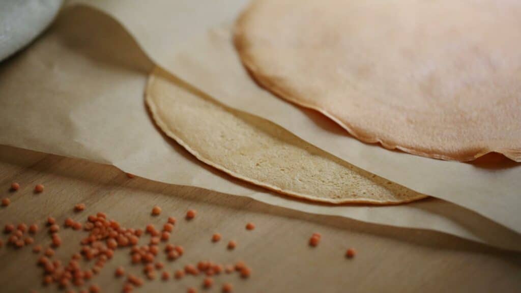 Rote Linsen Tortillas nach Anthony William