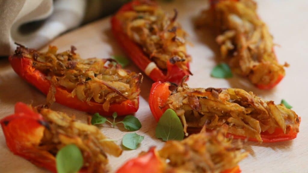 Stuffed pepper wedges