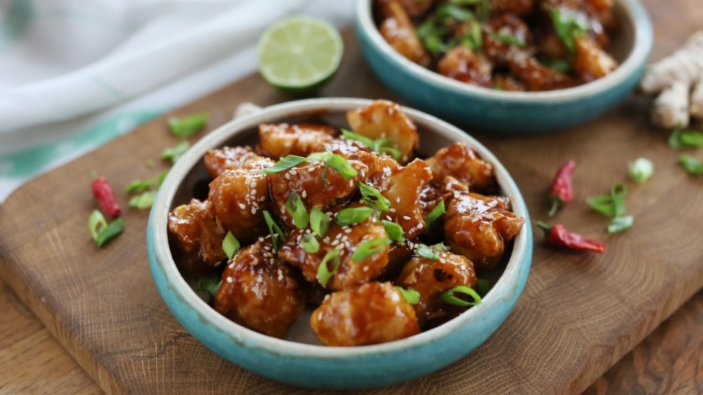 Portion of Sticky Sesame Cauliflower