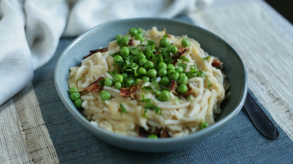 Bord spaghetti-carbonara