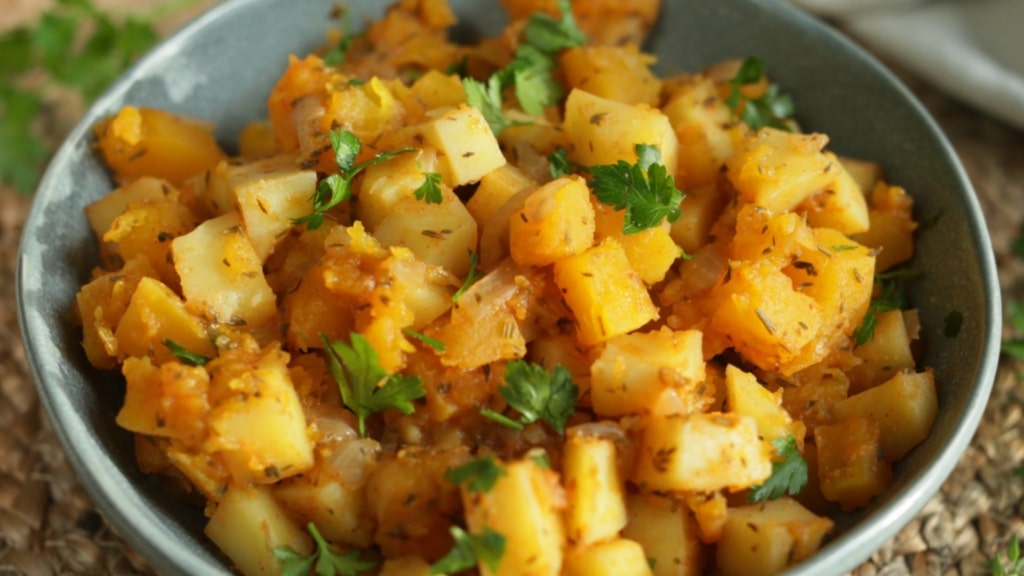 Kom butternut-aardappelhash