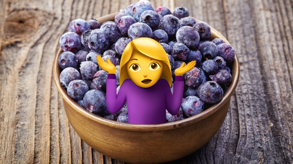 Bowl of wild blueberries