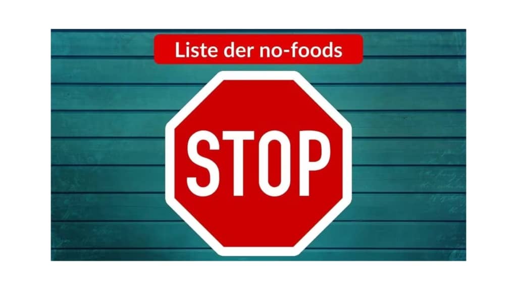 Stop sign for the no-foods